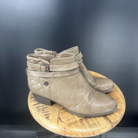 Liz Claiborne Posh Women's Dark Taupe Ankle Boots Size 9M - Picture 1 of 17